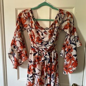 Lulus Blushing Blooms Nude Floral size Small